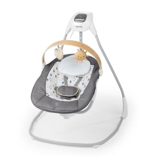 Ingenuity Compact Baby Swing, 6-Speed, Parker, Ages 0-9 Months