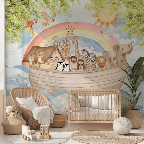 Noah's Ark Nursery Wallpaper Peel and Stick