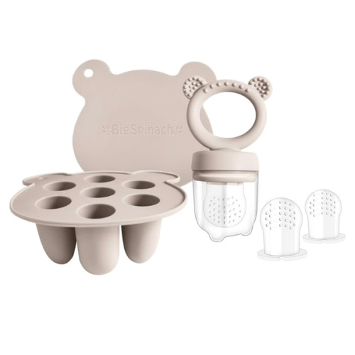 BIGSPINACH Frozen Breastmilk Teether & Forage Feeder Set Frozen Breastmilk Teether Tray