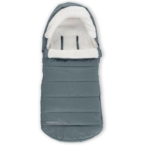 UPPAbaby CozyGanoosh Footmuff - Easily Attaches to UPPAbaby Strollers + RumbleSeat - Ultra-Plush, Weather-Proof - Winter Stroller Cover - Callum (Stone Blue)