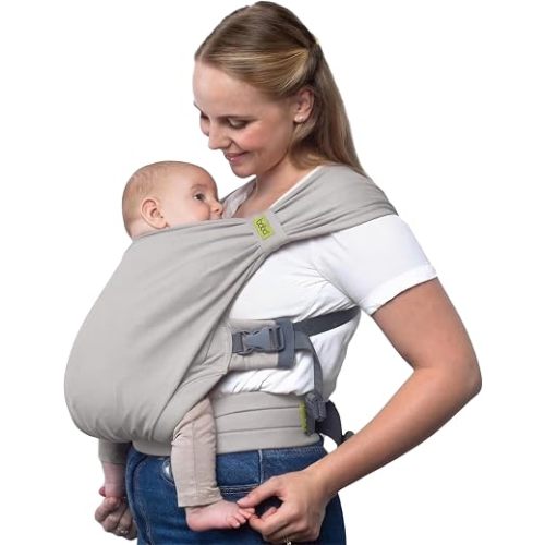 Boba Bliss Pre-Wrapped Baby Wrap Carrier, Newborn Sling, Gray Old