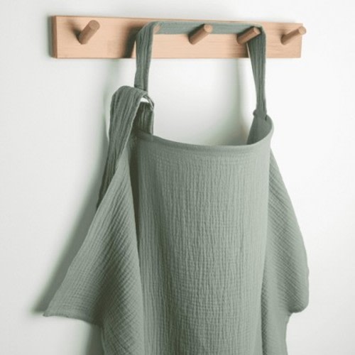 Muslin Nursing Cover for Baby Breastfeeding, Soft & Breathable Breastfeeding Cover for Mom by Comfy Cubs - Fern