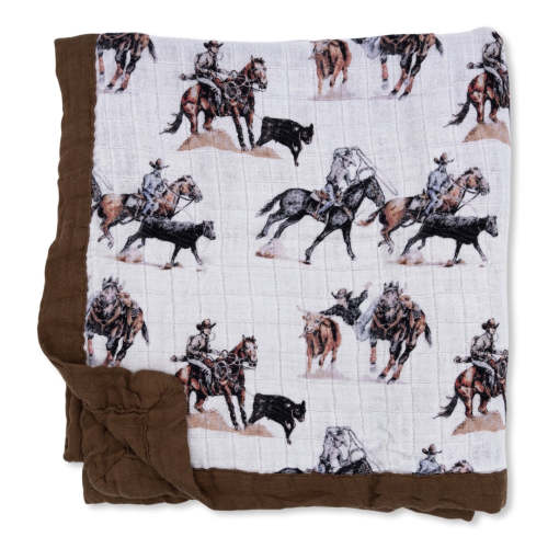 Stop the Clock Bamboo Muslin Blanket – Cowkid Clothing Company