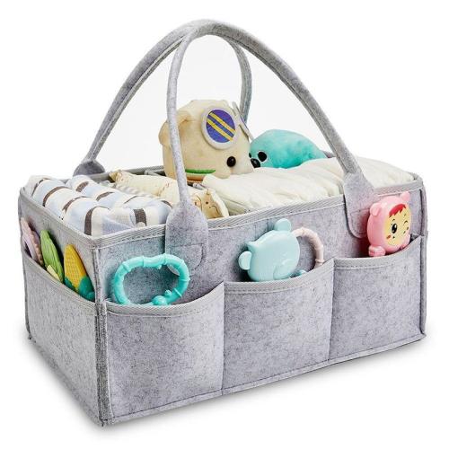 Cute Felt Storage Basket, Multi-purpose Diaper Caddy, Portable - TikTok Shop