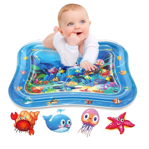 Infinno Inflatable Tummy Time Mat Premium Baby Water Play Mat for Infants and Toddlers Baby Toys for 3 to 24 Months, Strengthen Your Baby's Muscles, Portable