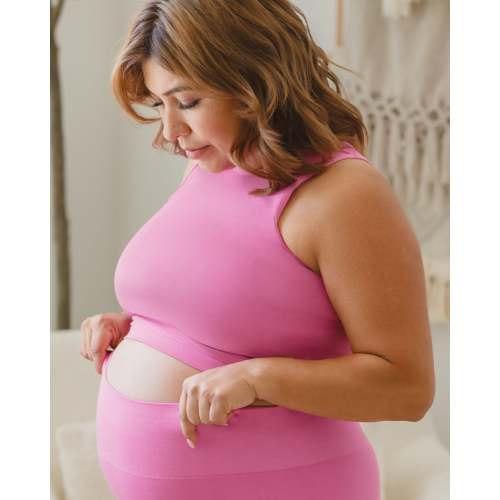 Sublime® Bamboo Maternity & Nursing Longline Bra Top | Soft Fuchsia - Kindred Bravely