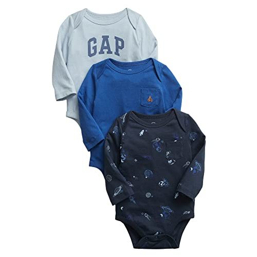 GAP Baby Boys' 3-pack Brannan's Favorites Long Sleeve Bodysuit