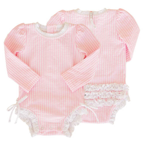 Long Sleeve Rash Guard With Ruffle Bottom | Best Sellers