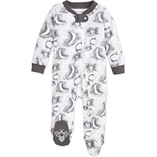 Burt's Bees Baby baby-boys Sleep and Play Pajamas, 100% Organic Cotton One-piece Romper Jumpsuit Zip Front Pjs