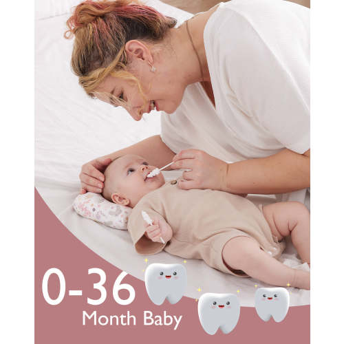 Momcozy Oral Care Series: Baby Finger Toothbrush, Wipes Toothbrush...