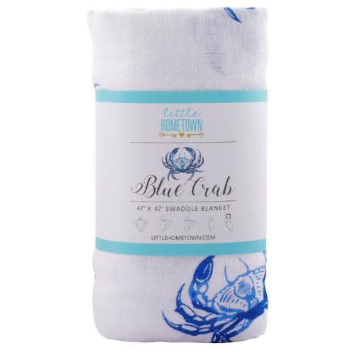 Blue Crab Baby Muslin Swaddle Blanket: Soft & Breathable – Little Hometown