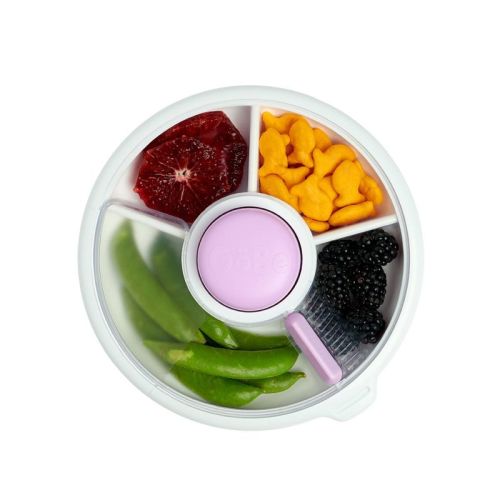 Gobe Kids' Small Snack Spinner Slide Baby And Toddler Food Storage Container - Taro Purple - 11oz