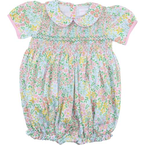Spring Floral Smocked Bubble – Cecil & Lou
