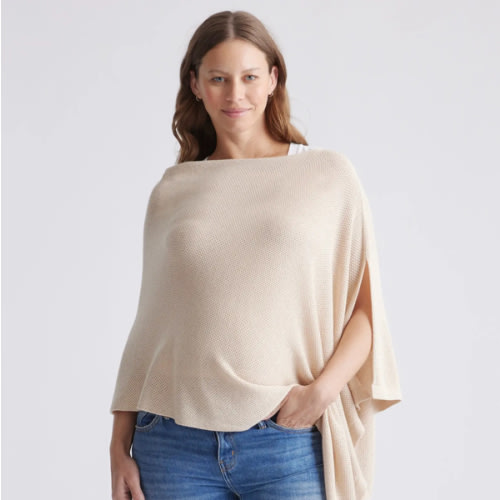 Lightweight Cotton Cashmere Nursing Shawl