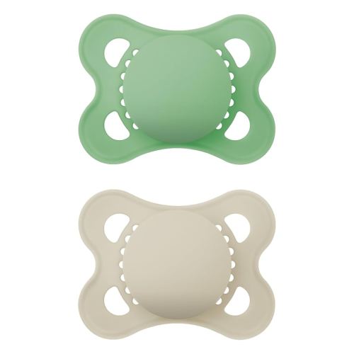 MAM Original Matte Baby Pacifiers, Binky for 0-6 Months, BPA-Free Silicone Nipple, Easy to Clean, Best for Newborn Babies, Developed with Medical Experts, 2 Count Binkies with Sterilizer Case