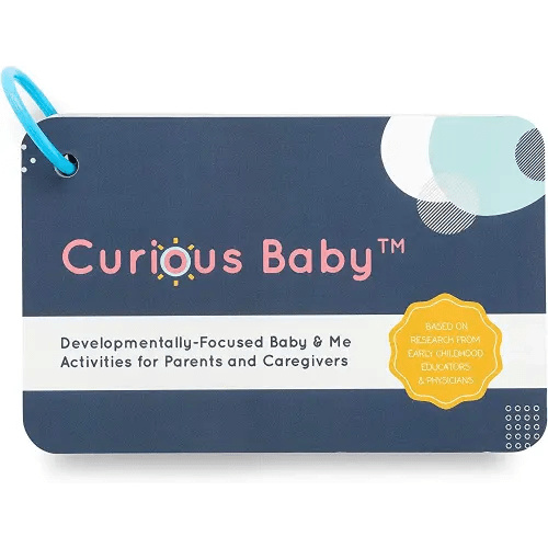 Curious Baby™ Award Winning 40+ Activities for Baby & Me (0-12 Months) | Developmentally-Focused and Stimulating Creative Playtime Ideas for Baby & Me | Includes Black/White High-Contrast Cards