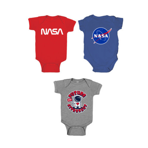 NASA Cotton Baby Bodysuits