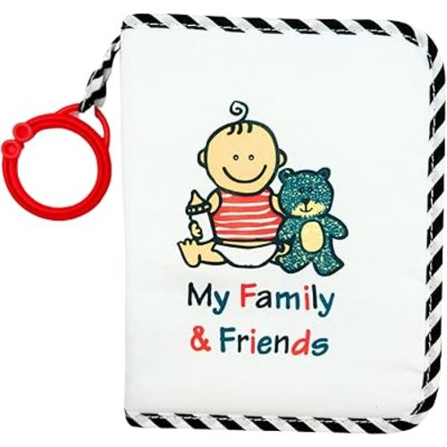 Baby's First Photo Album - My First Family Photo Album - Soft Fabric, Baby Safe, Easy to Clean, Holds 17 Photos, Personalize with Your Favorite Pictures, No Hard Edges