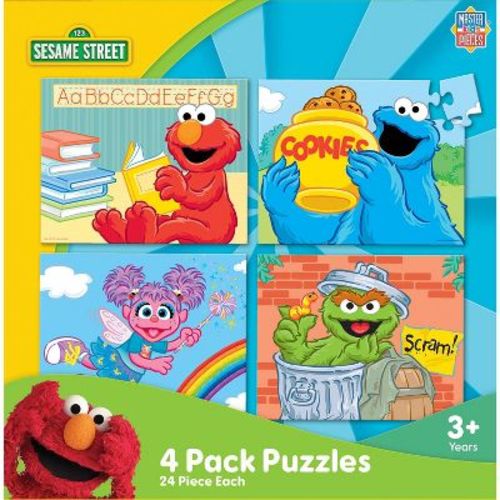 MasterPieces Kids Puzzle Bundle - Sesame Street 4-Pack 24 Piece Jigsaw Puzzles