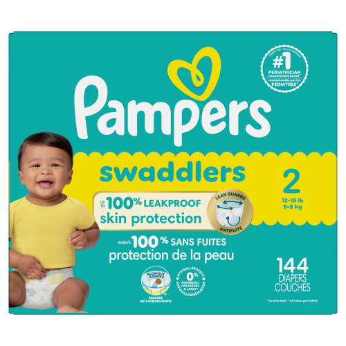 Pampers Swaddlers Diapers, Super Econo Pack, Size 1-8, 58-160CT - Walmart.ca