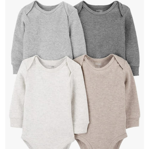 Simple Joys by Carter's Baby 4-Pack Long-Sleeve Thermal Bodysuit