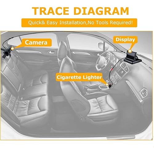 Itomoro Baby Car Mirror, View Infant in Rear Facing Seat with Wide Crystal Clear View,360° Rotation Plug and Play Easy Install baby car monitor 1080p