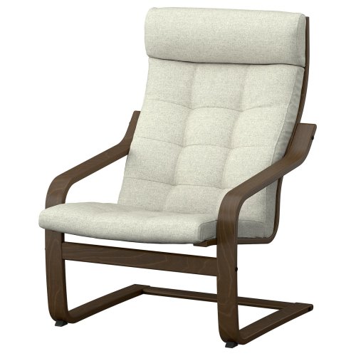 POÄNG Armchair - walnut effect/Gunnared beige