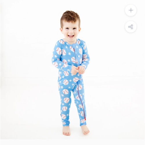 Stars And Strikes Convertible Footie - Sky Blue