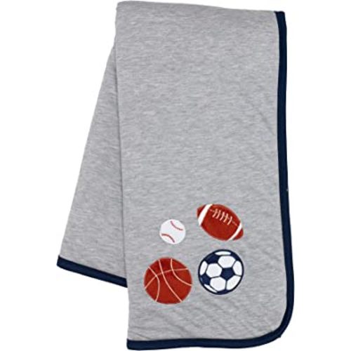 Lambs & Ivy Hall of Fame Sports Jersey/Sherpa Cozy Baby Blanket