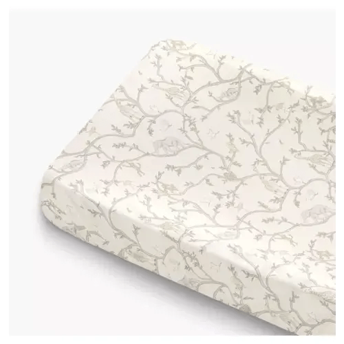 Brands We Love Animal Parade Changing Pad Cover - Ivory by Janie and Jack
