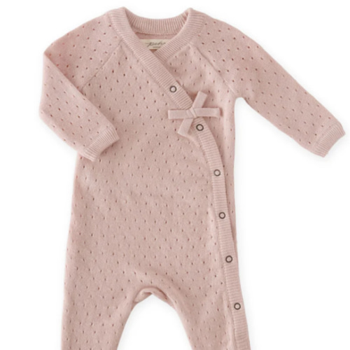 Pointelle Knit Kimono Romper