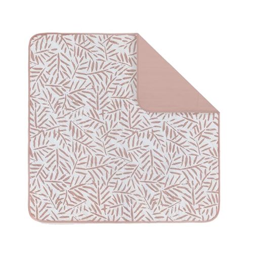 Toddlekind Portable Baby Mat – Organic Cotton 47" x 47" Reversible Indoor/Outdoor Playmat for Babies, Toddlers, Picnics, Patio, and Garden Use 0m+ Tan (Taupe)