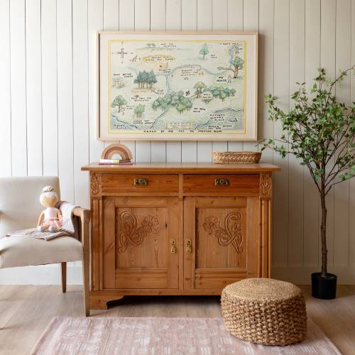 100 Acre Wood Map | Hundred Acre Wood Map | Nursery Wall Art | Winnie The Pooh Nursery Art | Kids Room Wall Art | Framed Nursery Art | 154