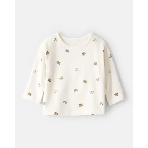 Baby Boy Pastry Print Long-Sleeve Tee - Cream | Carter's