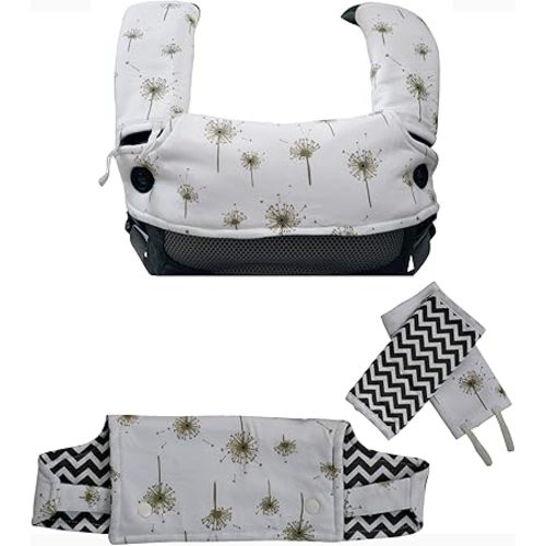 Baby Carrier Cover Organic Cotton Drool Teething Pads Fit Ergobaby All Carriers