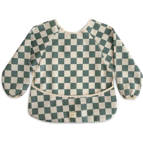 mushie Long Sleeve Baby Bib | Mess Free & Waterproof Fabric for Toddlers | Adjustable Fit for Ages 6-24 Months