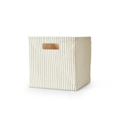 Pehr Stripes Away Printed Cube, Sea