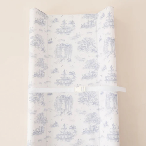 Spring Toile Blue Contour Change Pad | The Gilded Bird – The Gilded Bird US