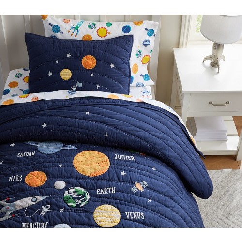 Solar System Glow-in-the-Dark Quilt & Shams | Pottery Barn Kids