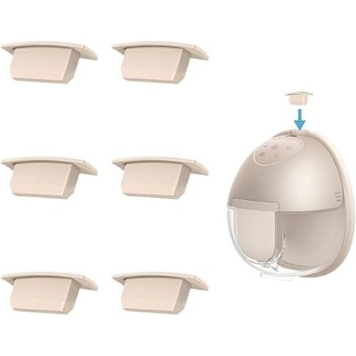 6pcs Replacement Spout Cap for eufy Wearable Breast Pump E/20/E10/S1/S1 Pro, Dustproof, Keep Clean, Prevents Leaks from The Top, Fit for eufy Breast Pump Parts