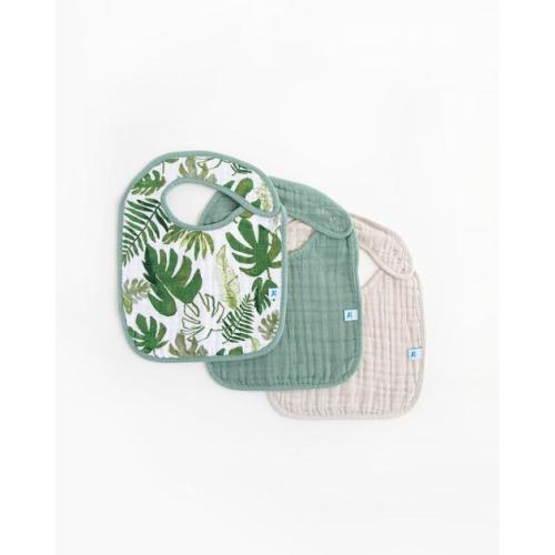Cotton Muslin Classic Bib 3 Pack - Tropical Leaf– Little Unicorn USA
