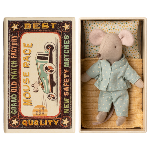Little brother mouse in matchbox