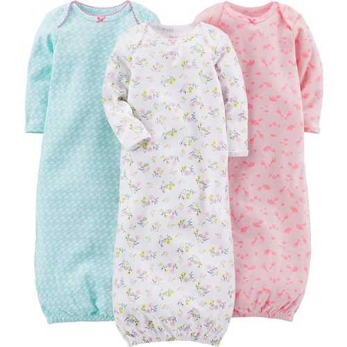 Simple Joys by Carter's Baby Girls' 3-Pack Cotton Sleeper Gown