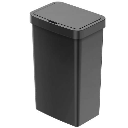 Mainstays Touchless Automatic Kitchen Trash Can, 13.2 Gallon Plastic Sensor Garbage Bin with Soft-Close Lid, Black