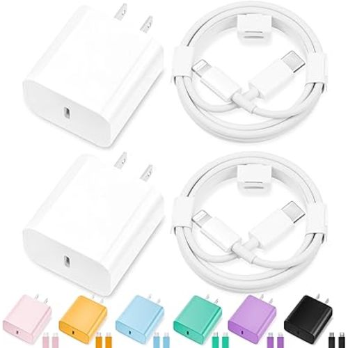 iPhone Charger Fast Charging,[MFi Certified] 2Pack 20W Type C Fast Charger Block with [10FT&6FT] USB C to Lightning Cable Compatible for iPhone 14/13/12/11 Pro Max/Xs Max/XR/X,iPad