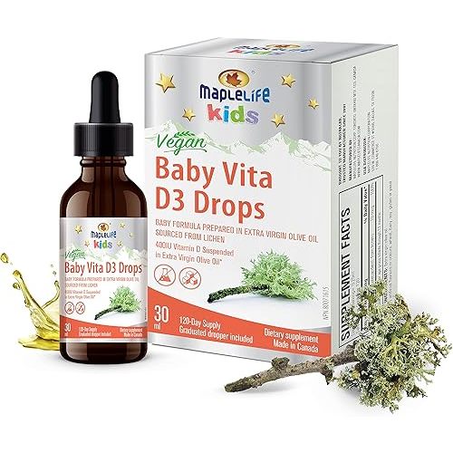 MapleLife Vegan Vitamin D Drops for Babies