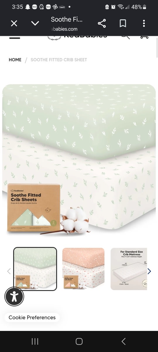 Soothe Fitted Crib Sheet For Baby Nursery Cot | KeaBabies