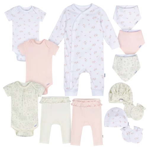 13-Piece Baby Girls Deer Baby Essentials Gift Set – Gerber Childrenswear
