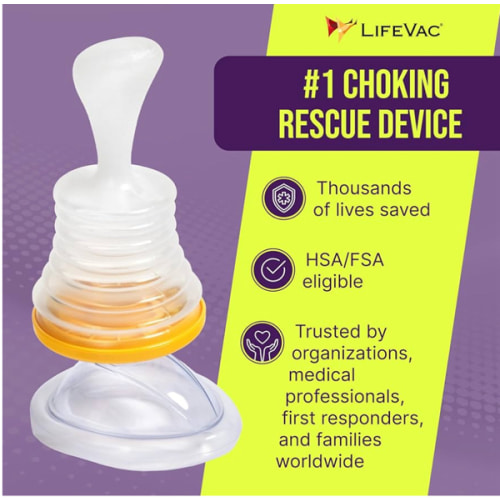 LifeVac Home Kit - Portable Suction Rescue Device, First Aid Kit for Kids and Adults, Portable Airway Suction Device for Children and Adults