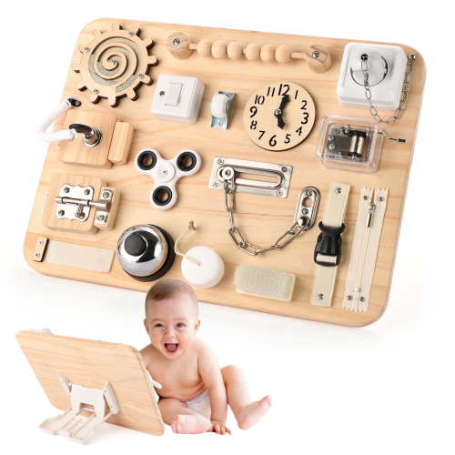 Potatomato, Wooden Busy Board, 15.7x11.8 inch, Brown